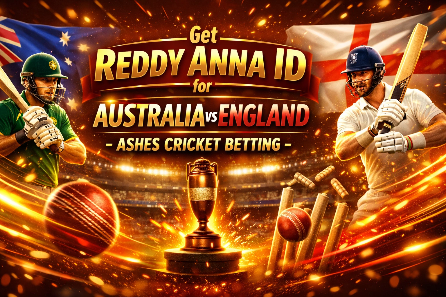 Read more about the article Get Reddy Anna ID for Australia vs England – Ashes Cricket Betting