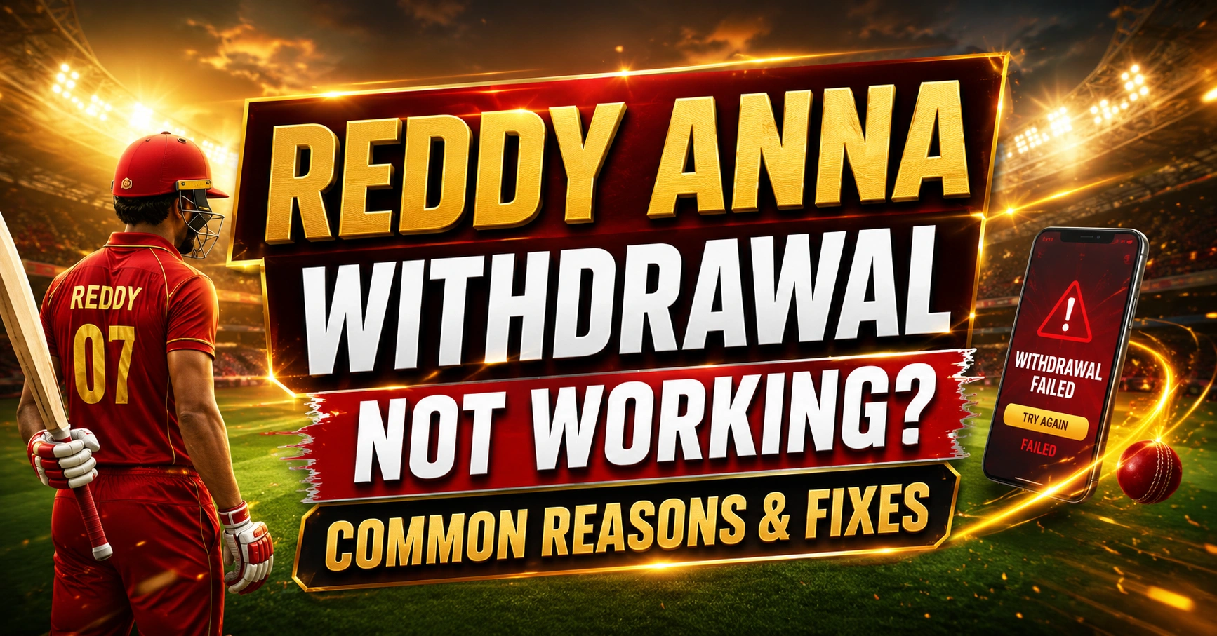 Read more about the article Reddy Anna Withdrawal Not Working? Common Reasons & Fixes