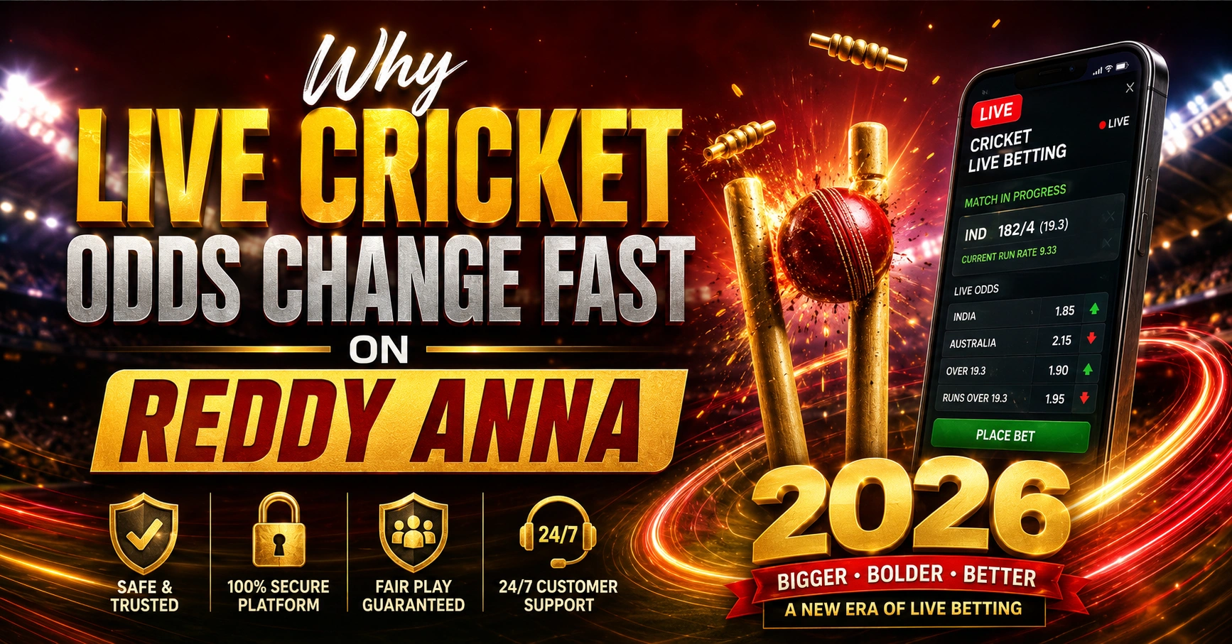 Read more about the article Why Live Cricket Odds Change Fast on Reddy Anna