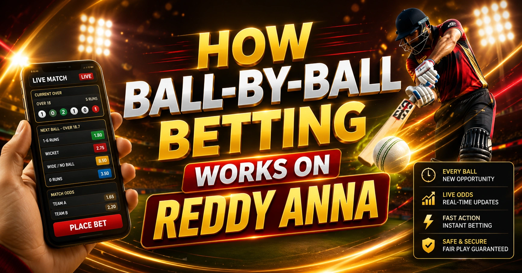 Read more about the article How Ball-by-Ball Betting Works on Reddy Anna