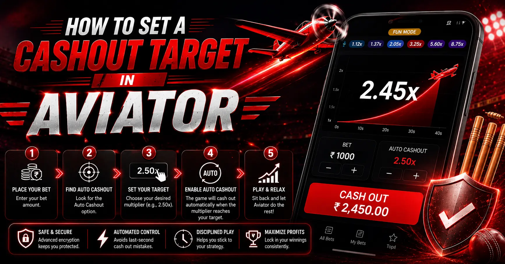 How to set a cashout target